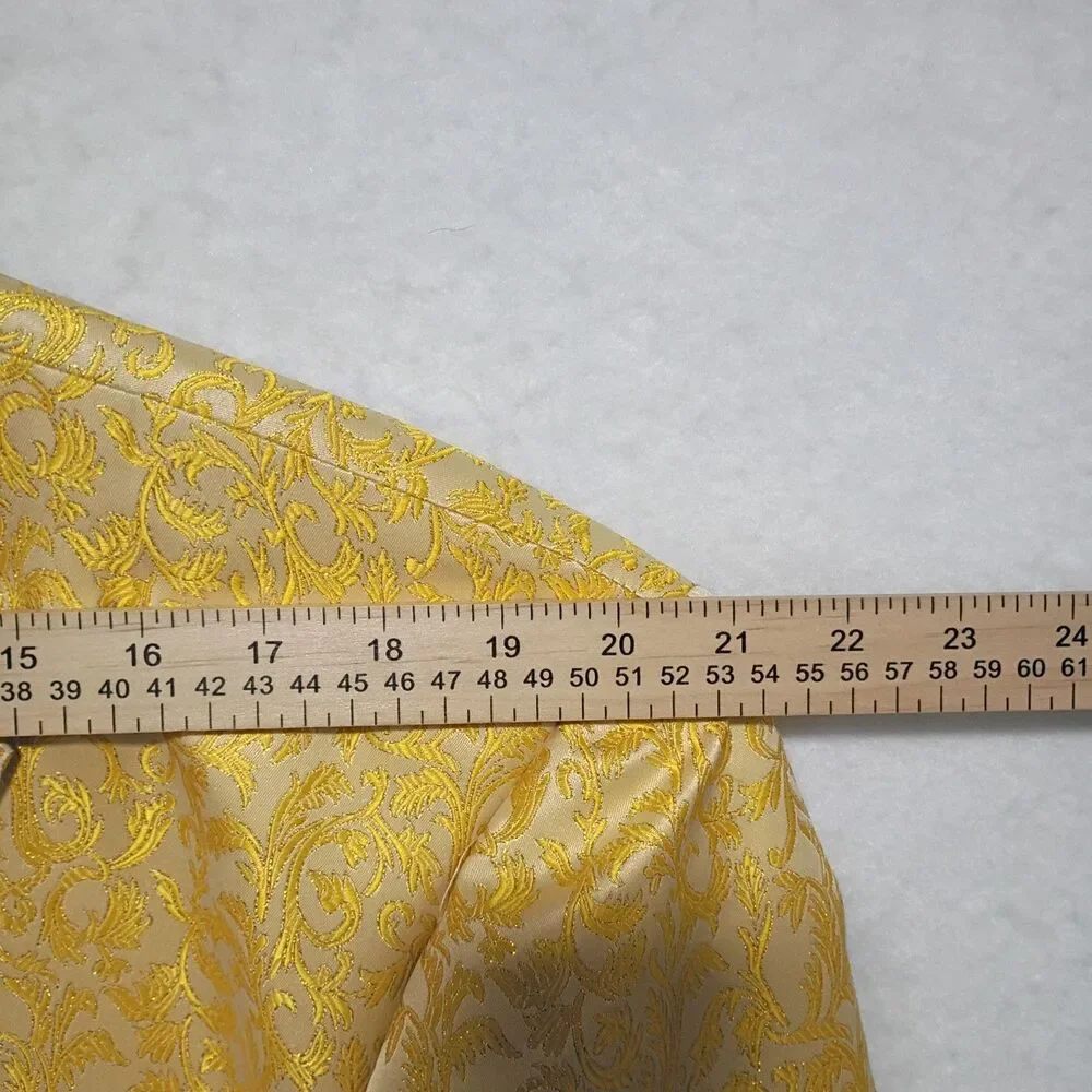 Jean Louis France Brocade Blazer Golden Yellow 48R